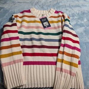 NWT - GAP Women's Colorful Striped Crew Neck Sweater